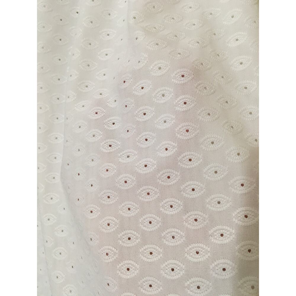 NWT Michael Kors Fashion Basics XS White Gathered Off The Shoulder Eyelet Top - Picture 3 of 9